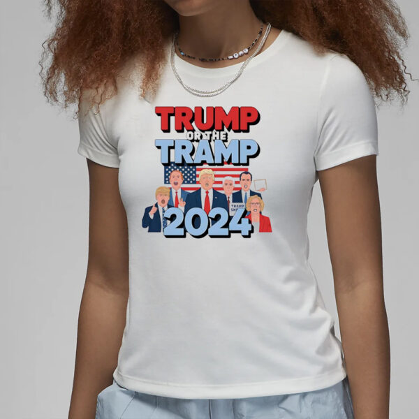 Trump or the Tramp Vote For Trump 2024 USA flag shirt3