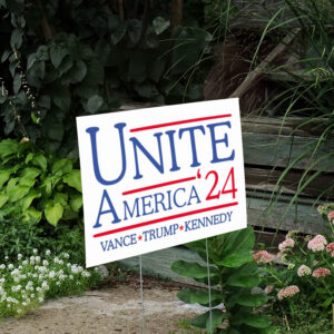 Unite America 2024: Trump Vance Political Lawn Signs for Patriotic Yards 6 Unite America 2024 Signs, Political Lawn Sign, Trump Vance Yard Sign2