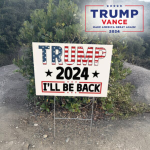 Show Your Support: Trump 2024 Election Yard Sign for Patriotic Americans 6 Usa Flag Trump 2024 Election Slogan Yard Sign, President Election Trump Supporter Election lawn Yard Sign2