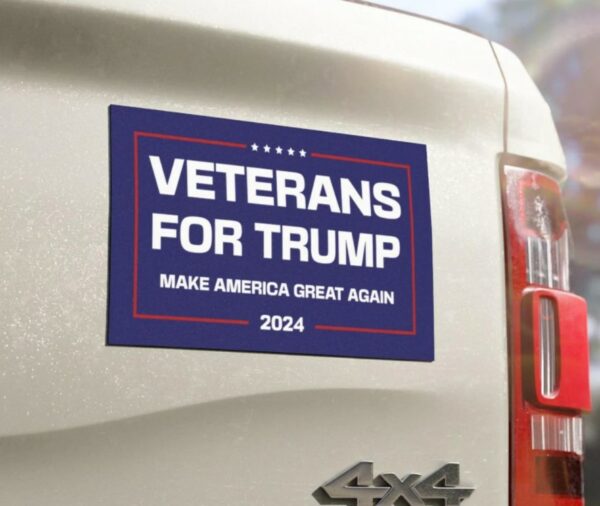 Veterans For Trump Car Magnet, President Trump 2024 Car Magnet, Vote For Trump 2024, US Veteran Car Magnet, Make America Great Again, MAGA