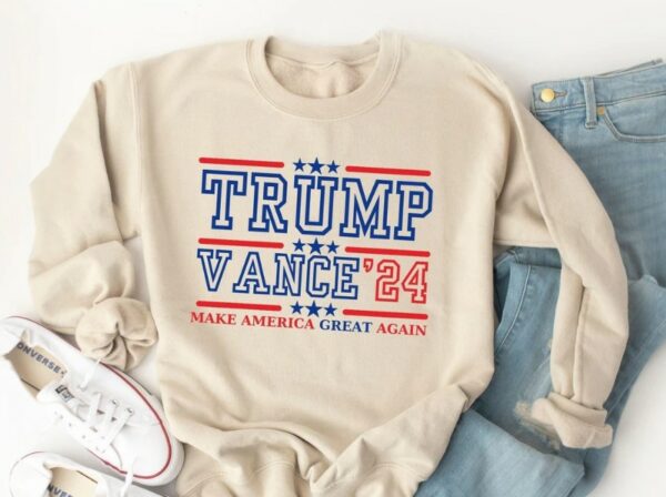 Vice President Vance JD Vance 2024 Sweatshirt, Trump Vance for His and Her, Trump for President Hoodie, Political Trump 'Merica Back Again