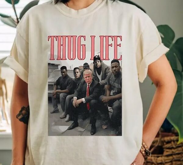 Viral Thug Life Trump Shirt, Donald Trump Thug Life Shirt, Funny Trump 2024 Shirt, Donald Trump, Sarcastic Donald Trump Shirt, 2024 election2