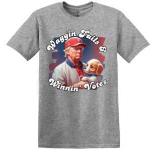 Waggin' Tails, Winnin' Votes: The Ultimate Trump 2024 Shirt for Republicans 7 Waggin’ Tails Winnin’ Votes Shirt, Trump 2024 Shirt, Funny Trump Shirt, Trump for President Shirt, Gift for Republican, MAGA 20243