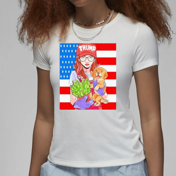 Yes Im a Trump vote for Donald Trump 2024 working mom gift US flag shirt3