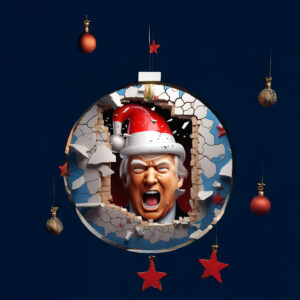 3D Santa Trump Christmas Ornament: Festive Holiday Decor for Trump Supporters 5 3D Santa Trump Christmas Ornament us