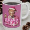 Funny Pink Merry Xmas Gift, Trump Christmas Ceramic Mugs