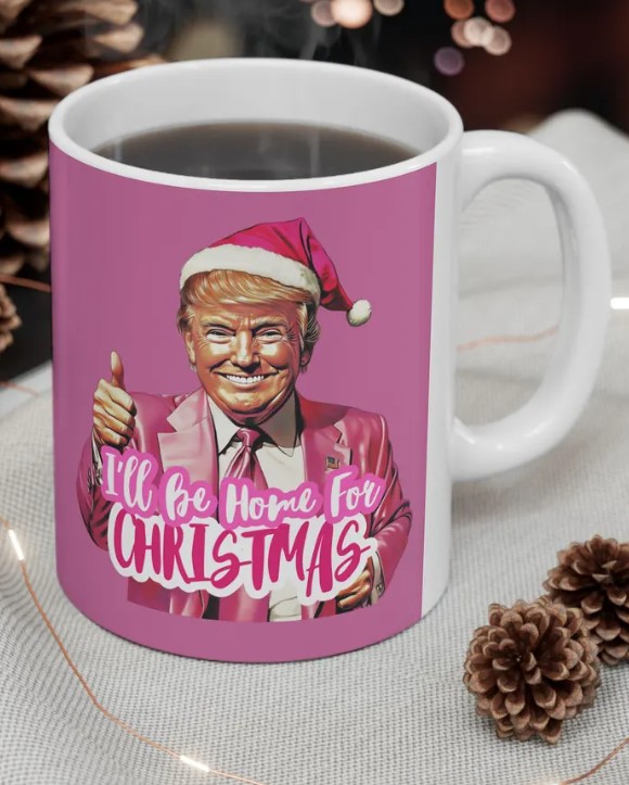 Trump Christmas Ceramic Mugs: The Perfect Pink Merry Xmas Gift 6 Funny Pink Merry Xmas Gift, Trump Christmas Ceramic Mugs