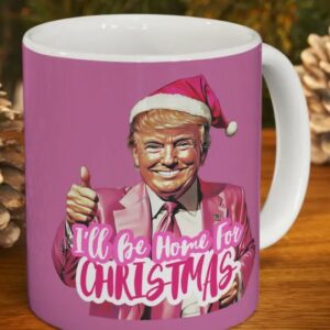Trump Christmas Ceramic Mugs: The Perfect Pink Merry Xmas Gift 5 Funny Pink Merry Xmas Gift, Trump Christmas Ceramic Mugs2