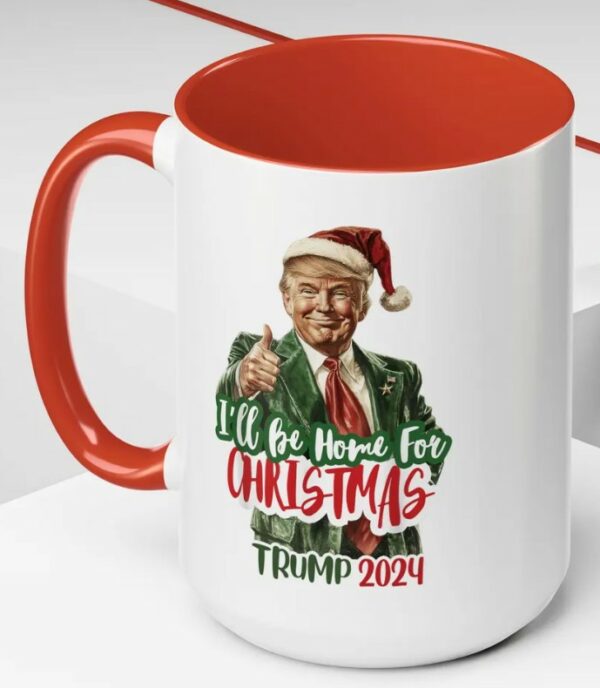 Funny Santa Trump Gift, I'll Be Home for Christmas Tea Cup, Republican Mugs