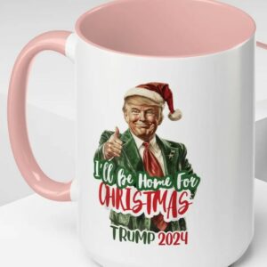 Ho Ho Ho! Trump Tea Cup: The Perfect Christmas Gift for Republicans 6 Funny Santa Trump Gift, I'll Be Home for Christmas Tea Cup, Republican Mugs2
