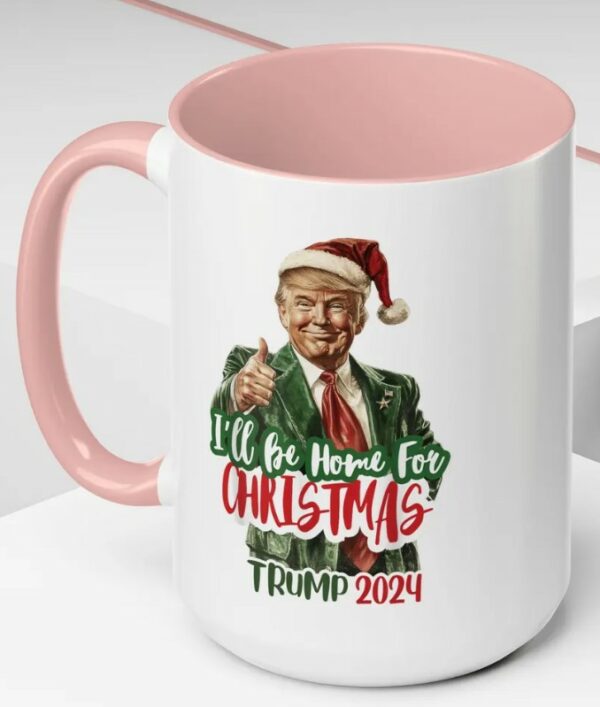 Funny Santa Trump Gift, I'll Be Home for Christmas Tea Cup, Republican Mugs2