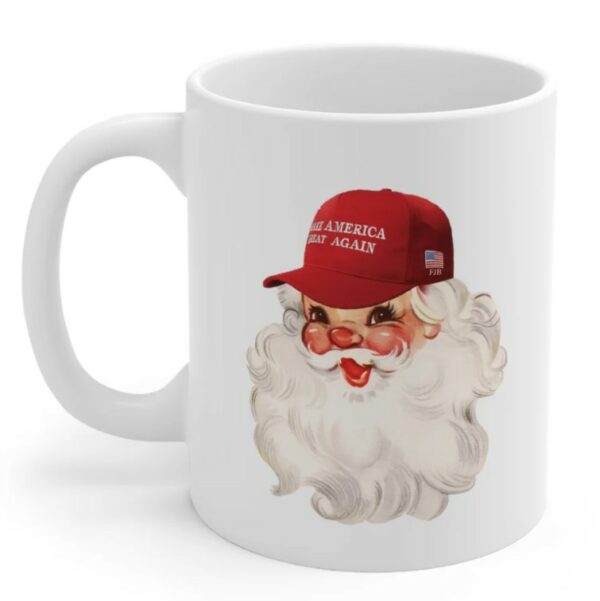 Keep Christ in Christmas Make America Great Again Cup Trump Santa Western Santa Mugs