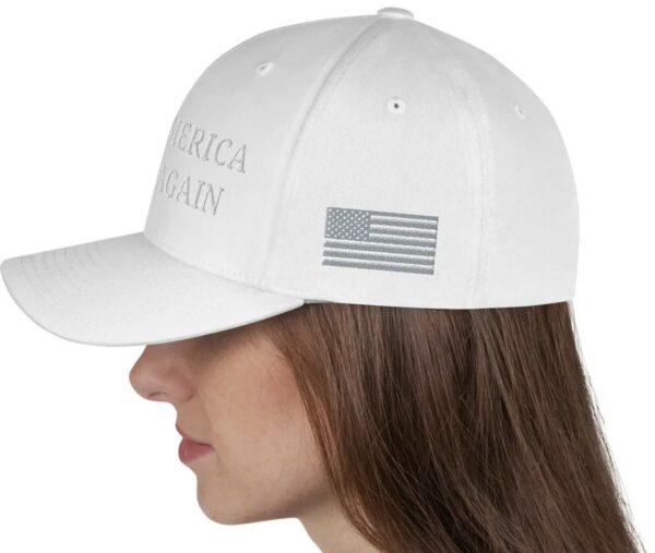 MAGA White on White Hats Caps