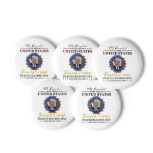 Commemorate History: President Trump Inauguration Day 2025 Pin Button 3 President Donald Trump Inauguration Day 2025 Pin Buttons