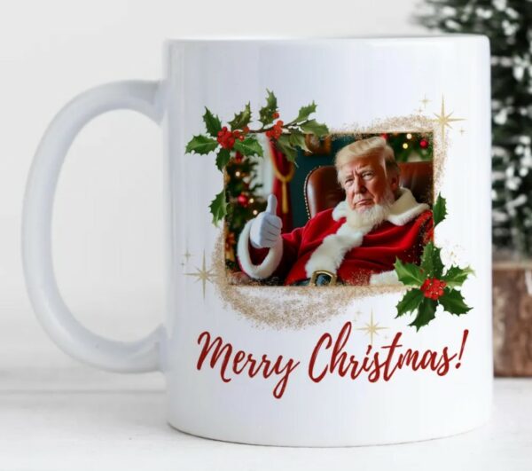 Santa Claus Trump Mug, Trump Christmas 2024 Mug1