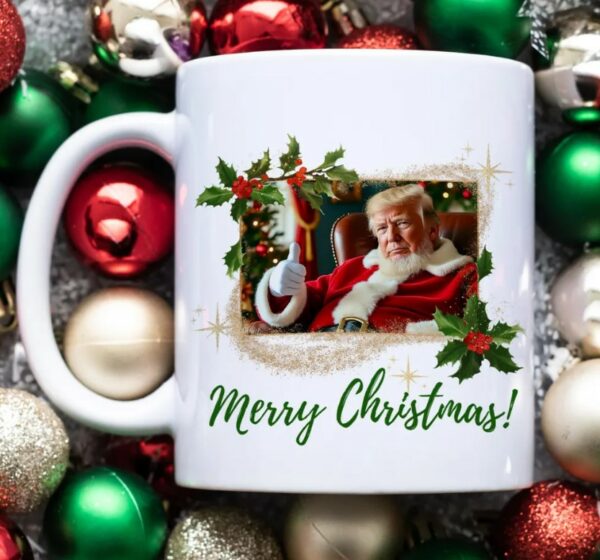 Santa Claus Trump Mug, Trump Christmas 2024 Mug2