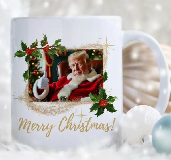 Santa Claus Trump Mug, Trump Christmas 2024 Mug3