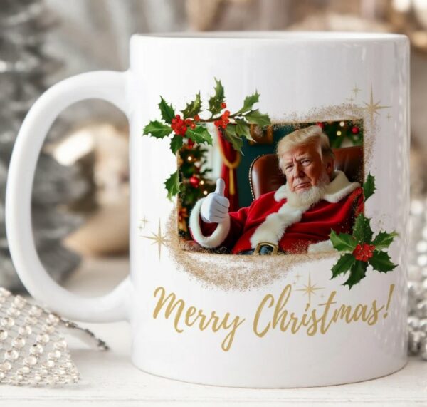 Trump Christmas Mug, Santa Claus Trump Mugs