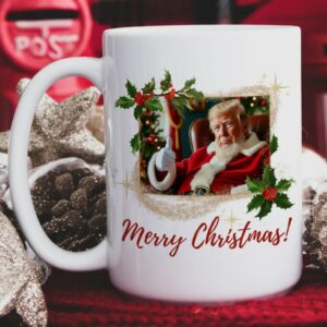 Celebrate the Holidays with the Trump Santa Claus Christmas Mug 8 Trump Christmas Mug, Santa Claus Trump Mugs3