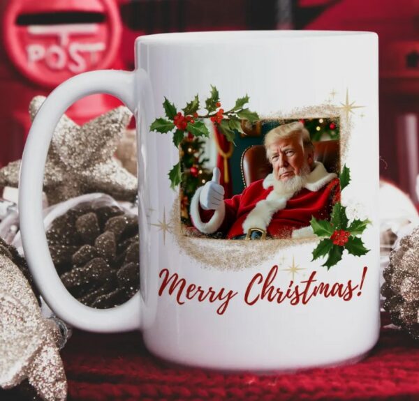 Trump Christmas Mug, Santa Claus Trump Mugs3