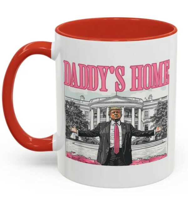 Trump Daddy’s home pink mug Retro trump white house mug3