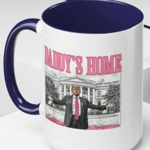 Trump Daddy's Home: Retro White House Pink Mug 9 Trump Daddy’s home pink mug Retro trump white house mug4