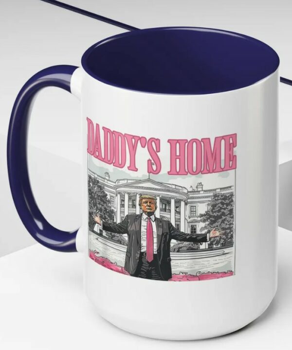 Trump Daddy’s home pink mug Retro trump white house mug4