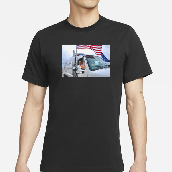 Trump Garbage Truck Funny 2024 T-Shirt1