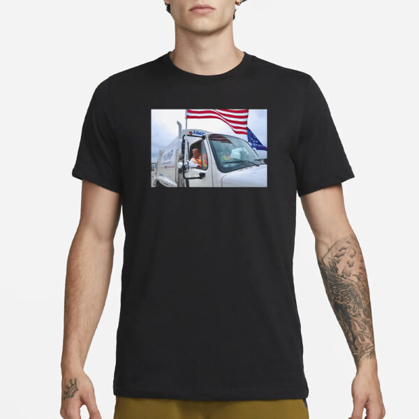 Trump Garbage Truck Funny 2024 T-Shirt2