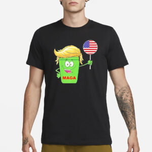 Patriotic Trump MAGA Cartoon Garbage Can American Flag 2024 T-Shirt 6 Trump MAGA Cartoon Garbage Can American Flag 2024 shirt2