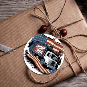 Trump MAGA Garbage Truck Ornament: Show Your Patriotism and Support for America 3 Trump MAGA Garbage Truck OrnamentS