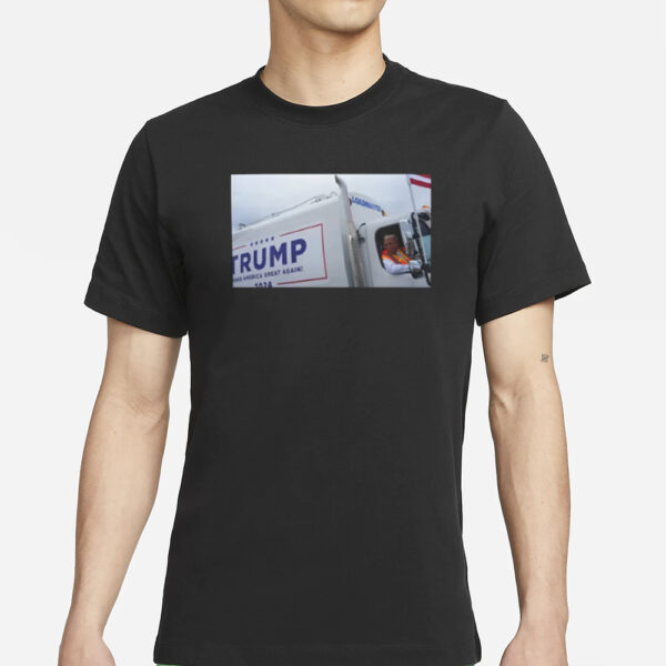 Trump Riding Garbage Truck Shirts1