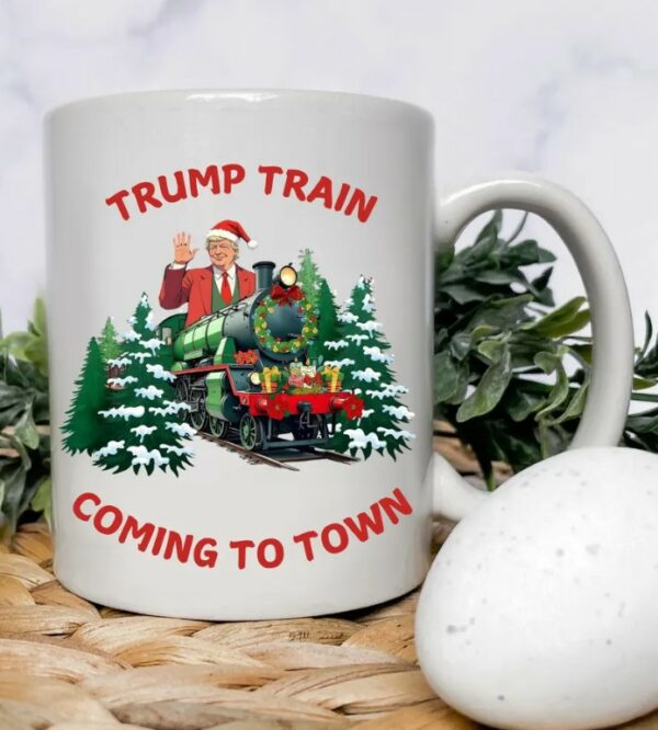 Trump Train, Trump Christmas Lights, Election 2024, Donald Trump Mugs3